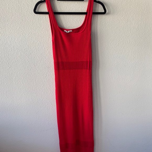 Zara Dresses & Skirts - Zara Red Knit Dress Long Summer Dress